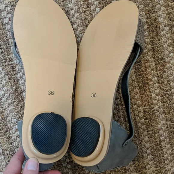 Suede and Knit Thong Sandals European 36 New - Picture 4 of 10